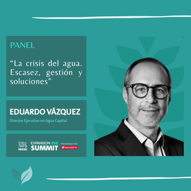 AguaCapitalOrg's tweet photo. Nos vemos en #ExpansionESG Summit
Compartiremos #Panel con @raroma47 del @ConsejoAguaMX @Nestle y Jessika Slovik
#Panel "La crisis del agua. Escasez, gestión y soluciones"
@Dir_AguaCapital @raroma47 @ExpansionMx
Programa completo: https://t.co/hZbuFKly6J https://t.co/nXDsO0rEdz