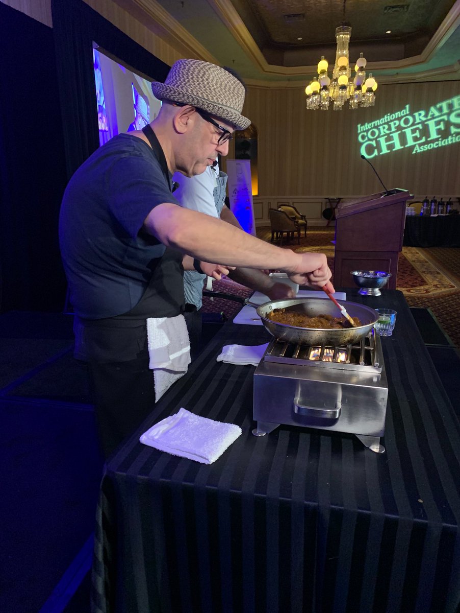I demo'd a Goan Vindaloo last night. This was made by the people who had become Catholic, by the colonization of the Portuguese and was based on the Portuguese dish which included pork, wine and garlic. I would like to thank Mike for the pictures and RJ Harvey for his help