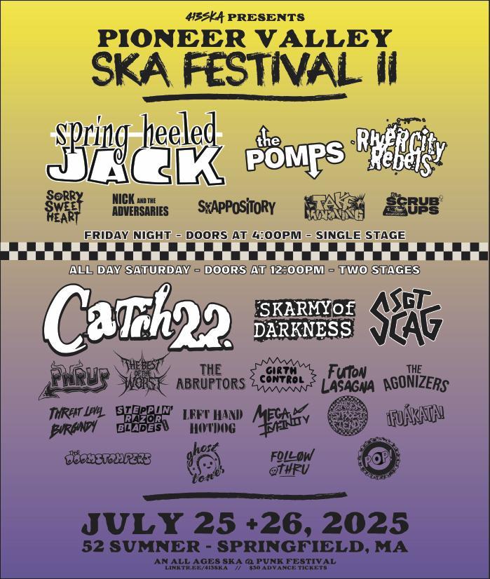 What is more New England than Hoodsie Cups? Generic Hoodsie Cups, we aint made of money. You will not get more value for your money per band this summer. Gather up all the children you can find under age 13  (not weird) cause they get in FREEE!

Tix - linktr.ee/413ska