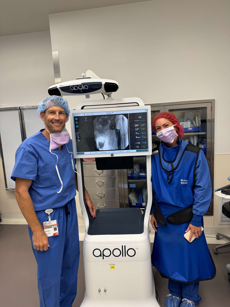 HoagOrthopedic's tweet photo. Hoag Orthopedic Institute (HOI) orthopedic surgeon Travis Scudday, M.D., has performed the first total hip arthroplasty (THA) on the West Coast using the Corin ApolloHipX™ hip replacement robotic assist system. 

Learn more here: https://t.co/1gWrnD5K7S. https://t.co/xxFsqopIUG