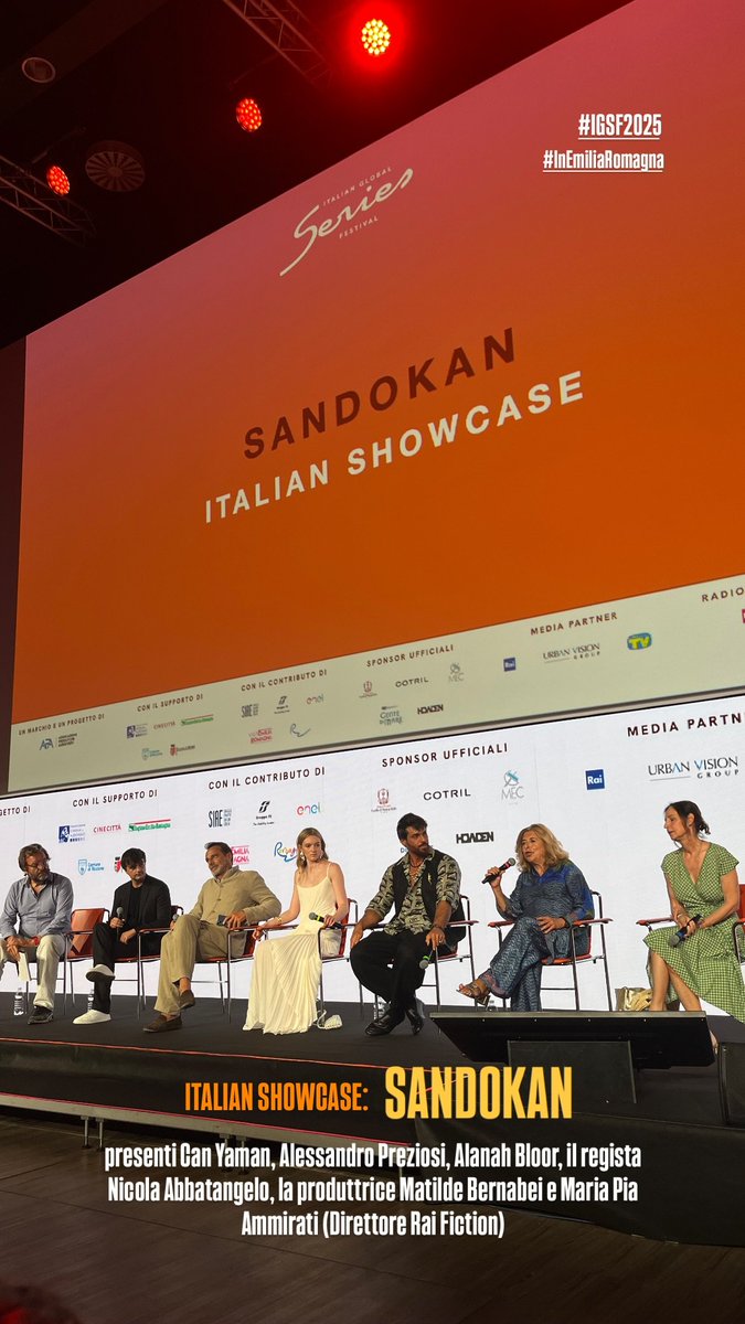 @/igsfestival • Igs 

ITALIAN SHOWCASE: SANDOKAN

presenti Can Yaman, Alessandro Preziosi, Alanah Bloor, il regista Nicola Abbatangelo, la produttrice Matilde Bernabei e Maria Pia Ammirati (Direttore Rai Fiction)

#SandokanTheSeries
#SandokanLaSerie
#CanYaman
#CanYamanIGSF2025