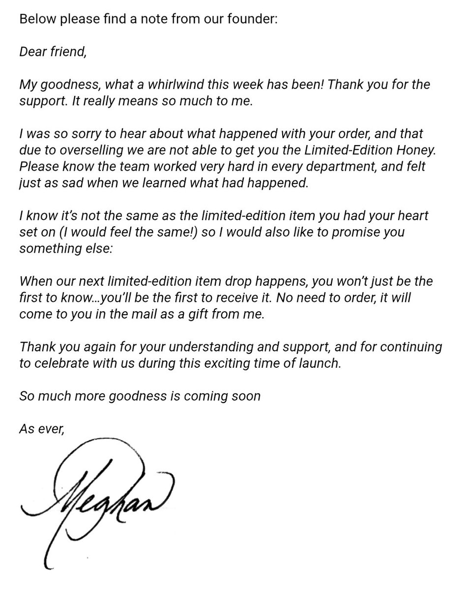Nellie_Nelson_'s tweet image. I was one of the lucky recipients of that email as well, and I gotta say it was pretty delightful seeing this show up on my doorstep without me even having to place an order. Class act and above and beyond customer service. #AsEver #AsEverOfficial