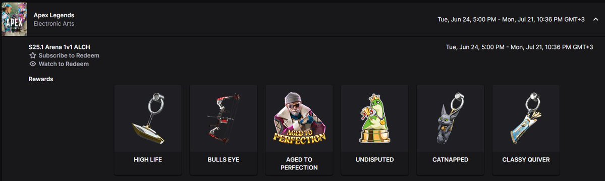 Season 25 Mid-Season Twitch Drops ‼