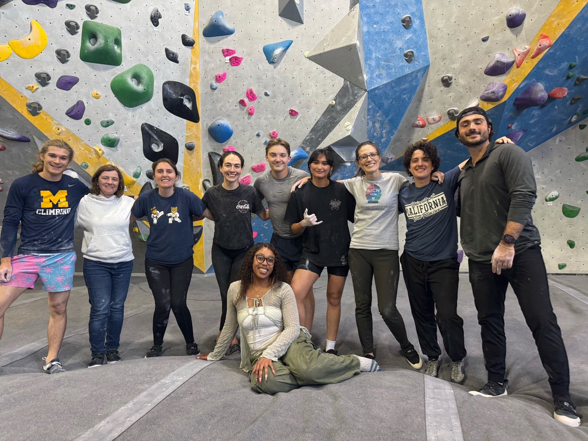 ElizabetsCrouch's tweet image. I love how students consistently bring new energy and ideas to the lab, whether related to our science or our community. We went bouldering this week thanks to Max Hammer, a rotation student 🧗@UCSFstemcell @UCSFPediatrics @LDiafos @Jayden_M_Ross
