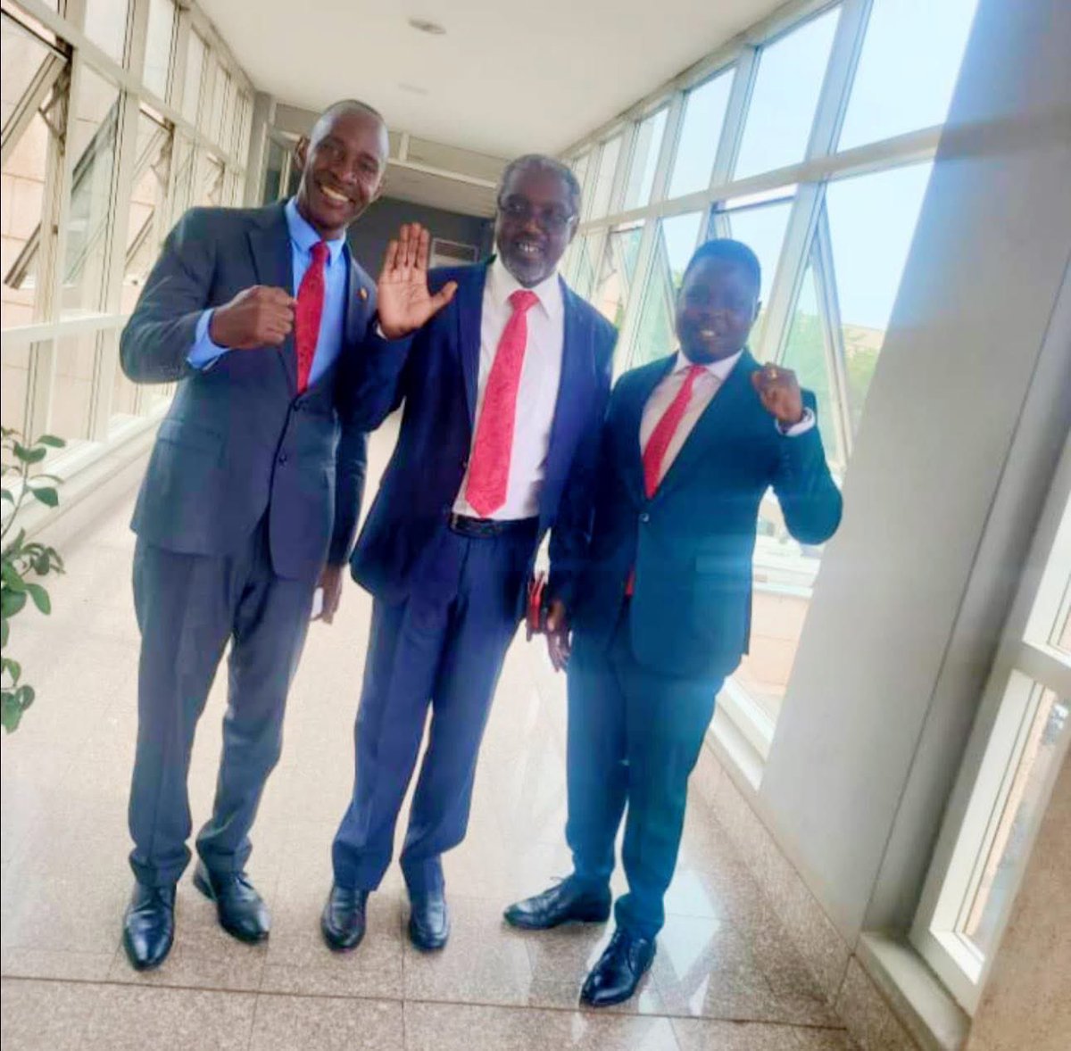 With the UPC president and the Hon Luttamaguzi. Our #ProtestVote starts with unity.