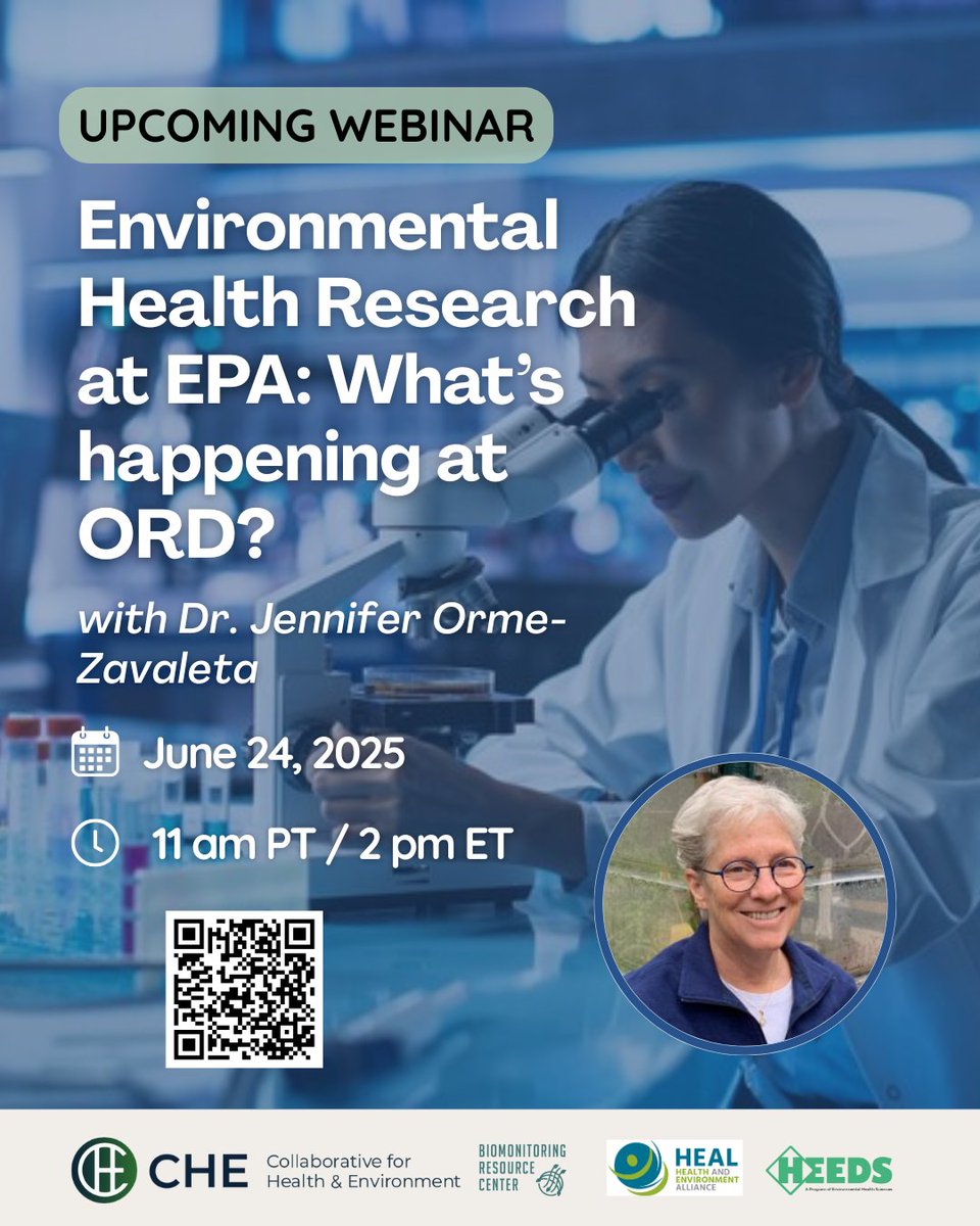 TODAY - join us at 2pm ET for an EDC Strategies Partnership webinar on proposed changes at EPA's research office &amp; how they could affect environmental health research &amp; agency decisions. 

RSVP here: healthandenvironment.org/che-webinars/9…