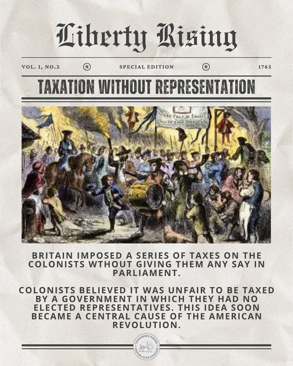 Day 2: Taxation Without Representation

The Stamp Act. The Sugar Act. The Townshend Acts.
One tax after another-- all passed by a governing body where no colonist had a seat.