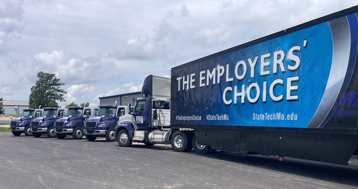 Off <a href="/statetechmo/">statetechmo</a> campus today and missed truck delivery day…. Growing our CDL fleet!