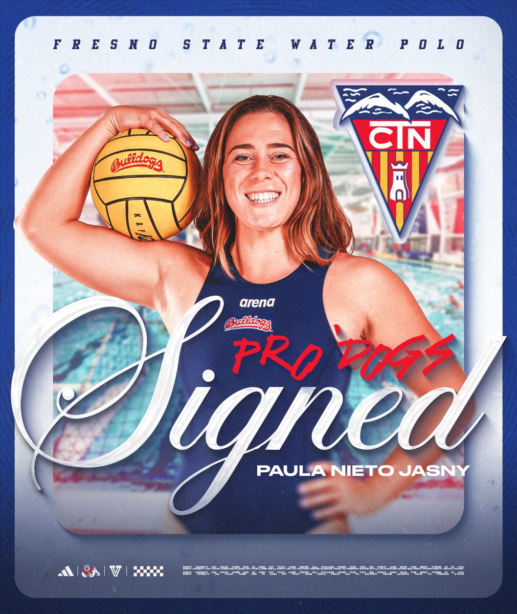 her 𝗣𝗥𝗢𝗙𝗘𝗦𝗦𝗜𝗢𝗡𝗔𝗟 career begins 🤩

Paula Nieto Jasny, Fresno State's most decorated goalkeeper, will continue her water polo career with CN Terrassa in Spain🤽‍♀️