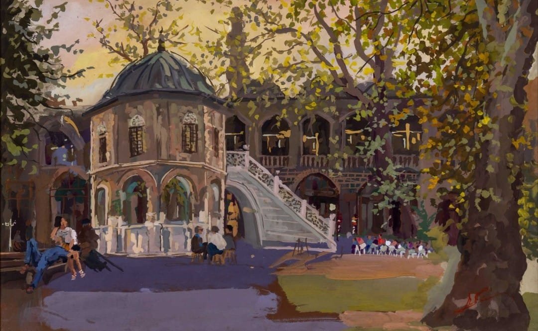 1926-1992 yılları arasında yaşamış Ressam Rahmi Pehlivanlı'nın fırçasından Koza Han.