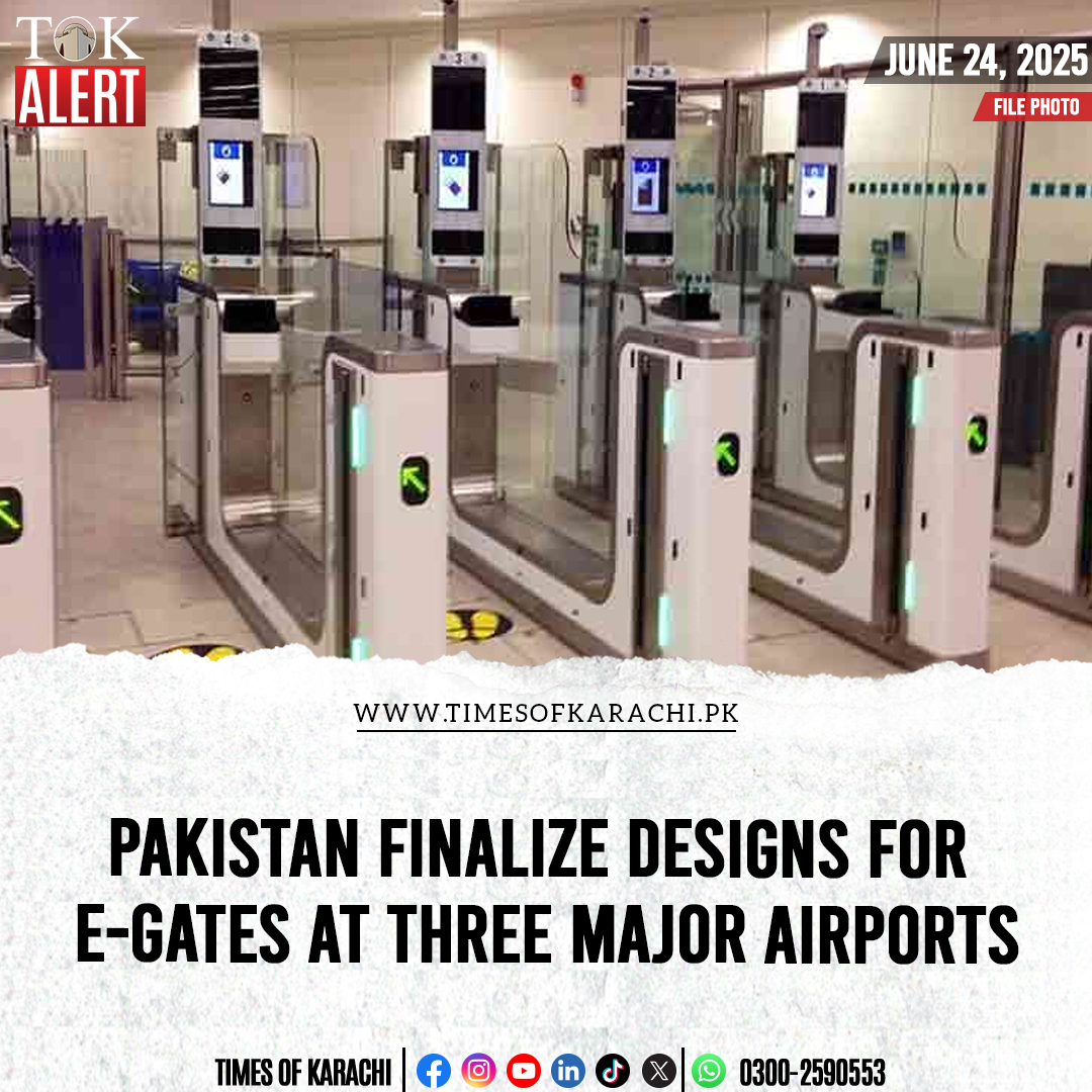 TOKCityOfLights's tweet photo. Pakistan Airports Authority (PAA) has finalized the design for e-Gates at Pakistani airports, specifically Islamabad, Karachi, and Lahore.
Details: https://t.co/UGkLThh3Wu
#TOKAlert #Pakistan #Airports #PakistanAviation #EGates https://t.co/tjBvakzlfK