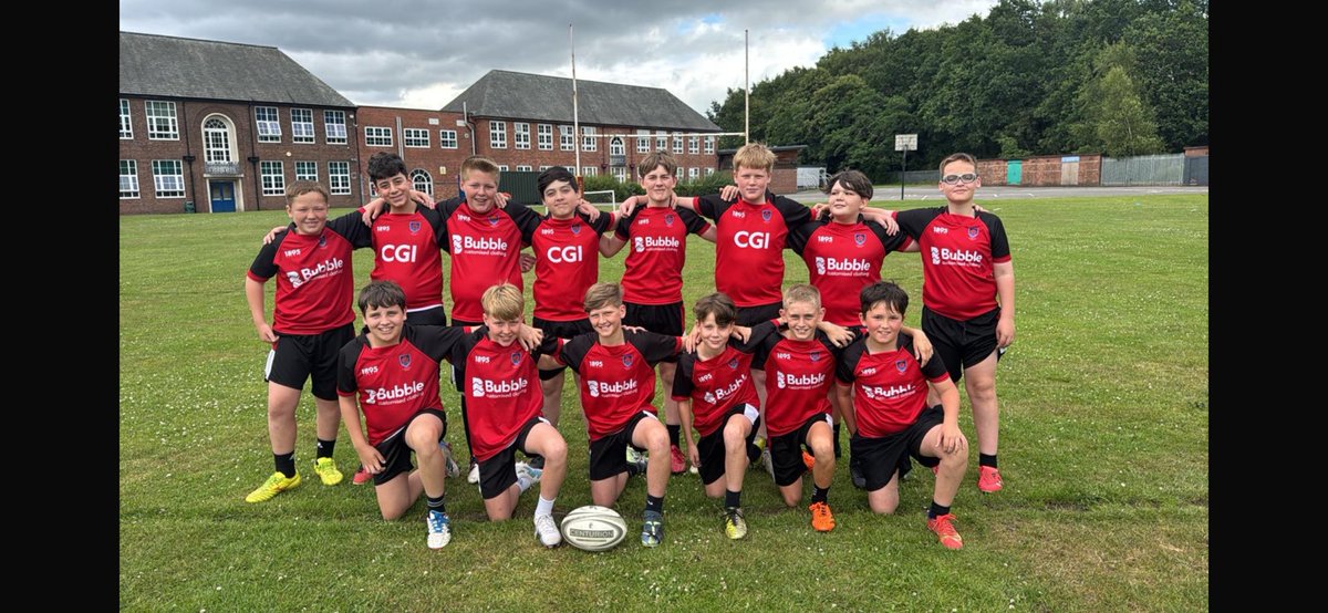 Year 7 Rugby Squad, competing in the latest 13-a-side Warrington schools tournament 🏉