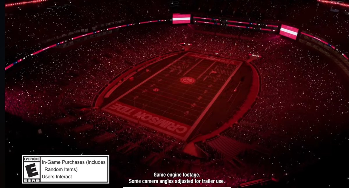 SSN_Alabama's tweet photo. Bryant-Denny Stadium is confirmed to be the FIFTH hardest place to play in EA Sports College Football 26.

Stadium pulse is going to be ROCKING at Saban Field. https://t.co/v5U6NwS14v