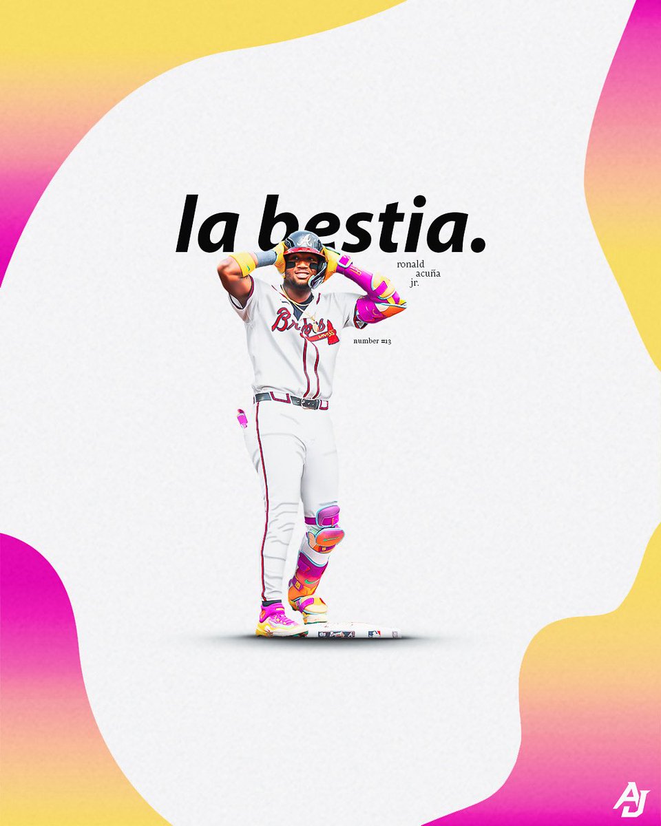 aj_staiti's tweet photo. la bestia 🌸🍋🥤 

#atlantabraves #braves #ronaldacuna #homerun #mlb #baseball #HIIM #ronaldacuñajr #sportsgraphic #sportsdesign #bravesboy #bravesnation #rake https://t.co/eOud4DpaDO