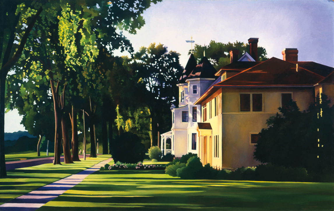 fraveris's tweet image. Mary Pratt (Canada 1935-2018)

Waterloo Row—Fredericton (1972)

oil on board