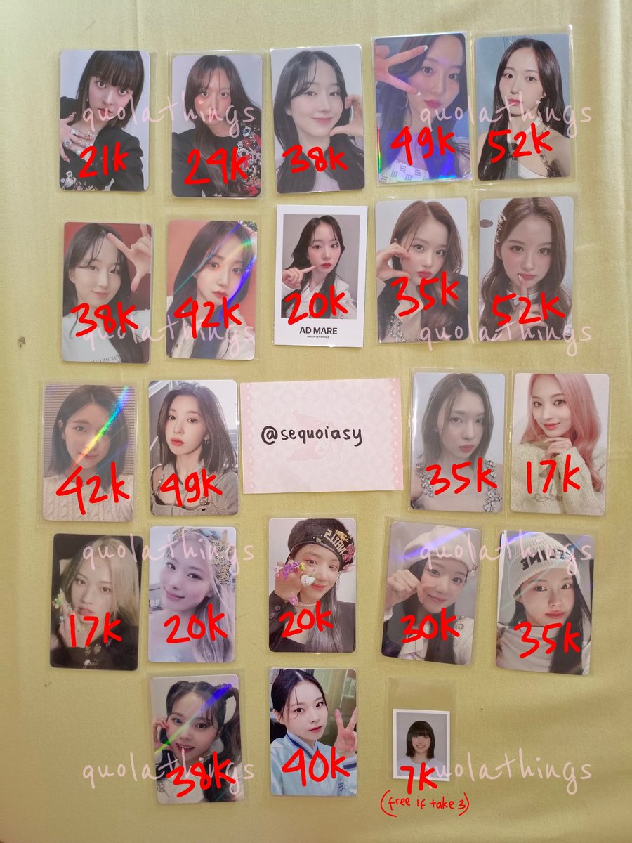 kancingkan's tweet image. WTS Photocards NMIXX Ad Mare

🤍Clearance Sale🤍
- Boleh nego minimal take 2
- ❗❗BUKAN HARGA PASAR❗❗

✅ Shopee
📍Surabaya

(tag) want to sell lily haewon sullyoon bae jinni jiwoo kyujin pc benefit bene web wts 해원 배이 릴리 설윤 규진 지우 pasarnmixx lfb 양도 포카