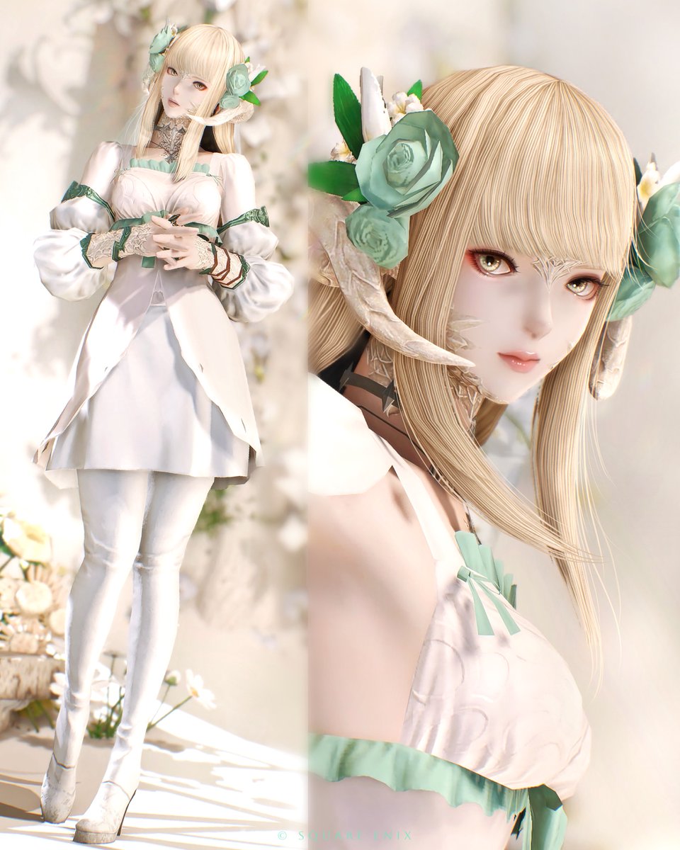 Stellabty8's tweet photo. kawaii🤍💚𓈒𓏸︎︎︎︎ 

#FinalFantasyXIV #アウラ https://t.co/knRoAdZD16