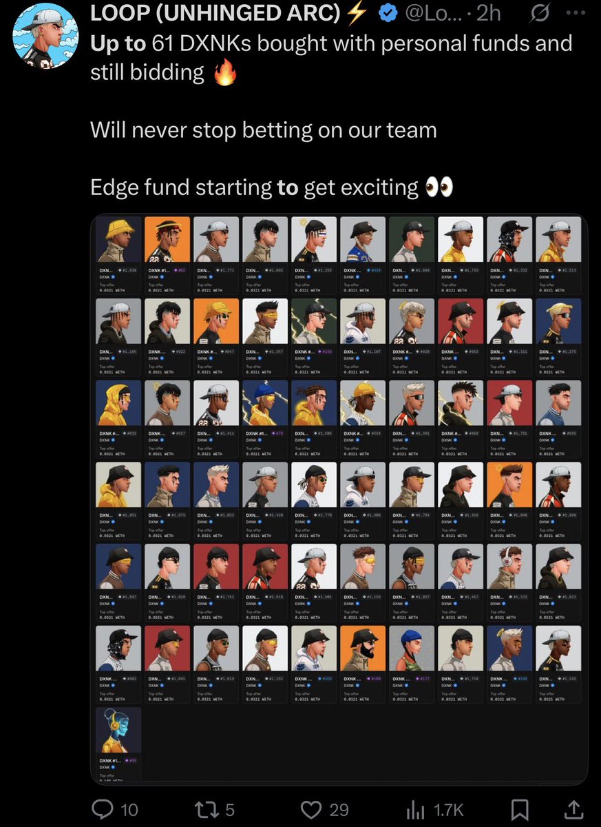 With DXNK I’ve taken a pretty wildly different approach to being a founder in crypto:

** IMO Action speak louder than words

Instead of endlessly trying to hype useless nothing burgers I’ve done 3 things:

- found the best people in the space to build with + an idea that is a