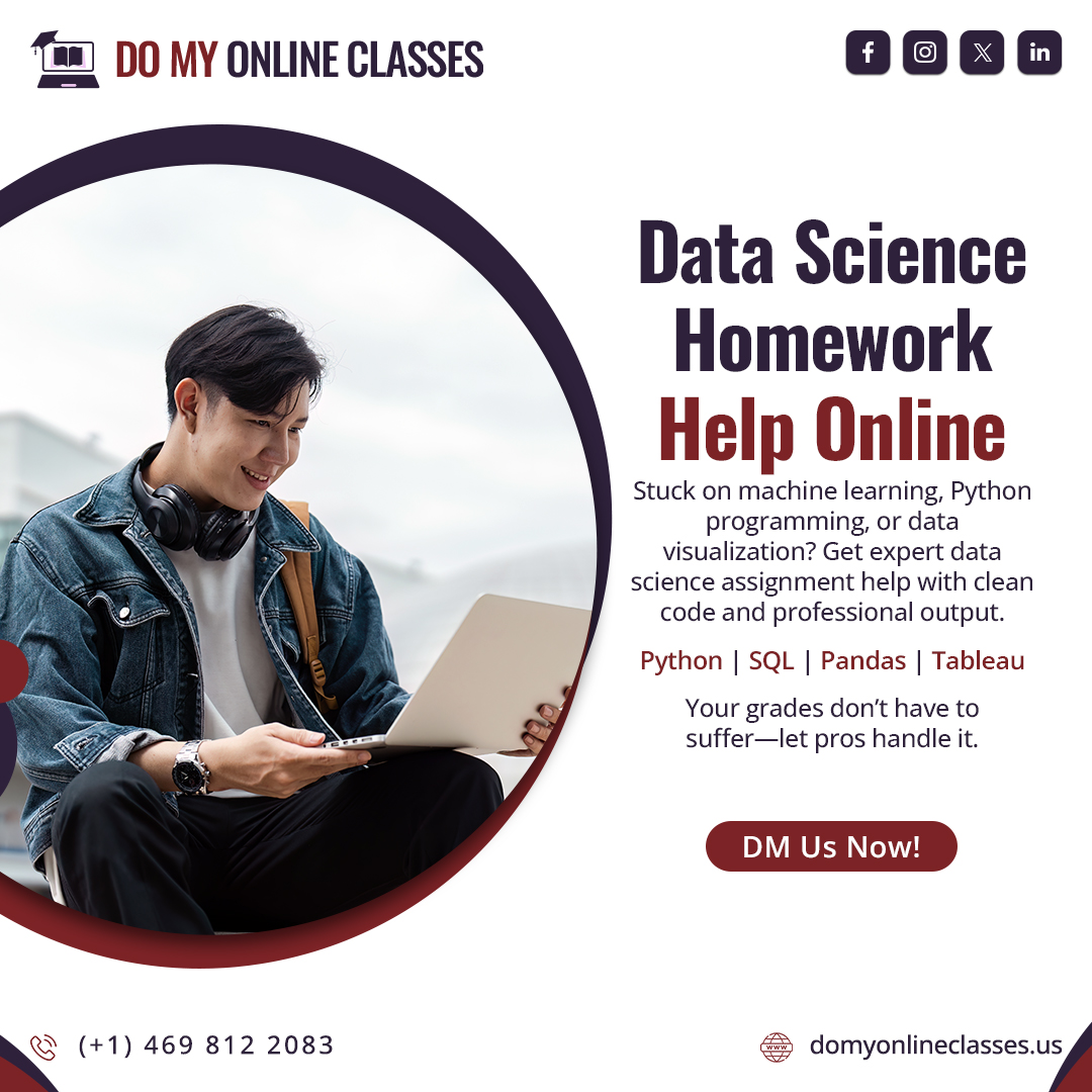 onlineclassesus's tweet image. Whether it&apos;s machine learning, Python programming, SQL, Pandas, or Tableau, we&apos;ve got you covered! Get expert online help with clean code and professional output. Don&apos;t let your grades suffer let the pros handle it.

#DataScienceHelp #HomeworkHelp #OnlineTutoring