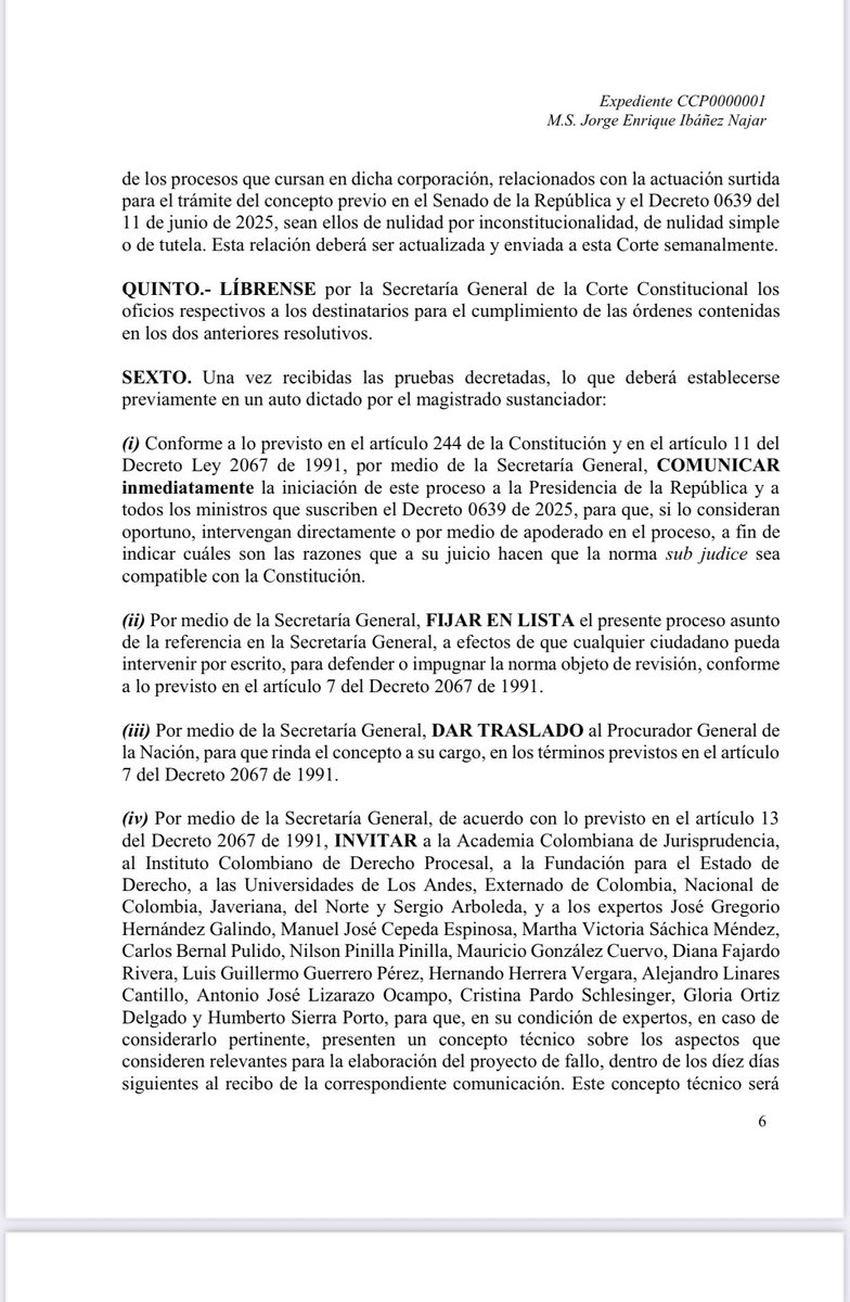 Atentos. 
¿Qué responderán a la Corte los ministros que firmaron el decretazo inconstitucional? 
El magistrado Ibáñez los ha vinculado al trámite, al avocar conocimiento del tema. Que se derogue ese espurio decreto no suspende ni evitará posibles consecuencias judiciales