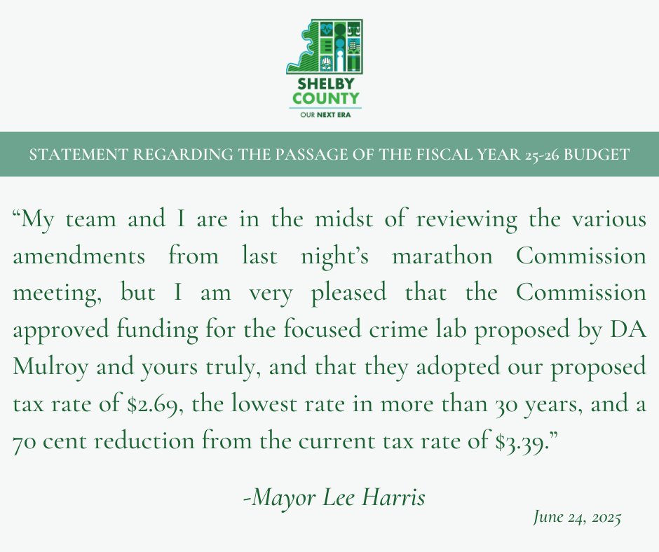 We are in the midst of reviewing the various amendments from last night’s marathon Commission meeting, but I am very pleased that the Commission approved funding for the focused crime lab proposed by DA Mulroy and yours truly, and that they adopted our proposed tax rate of $2.69.