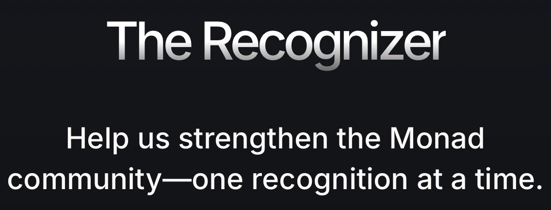 the first 1,000 nads have been listed on the monad recognizer: recognizer.monad.xyz!

the next replies with wallets or nad domain names get listed too! you have 72 hrs⏳