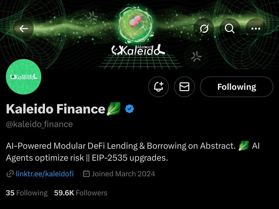 ✅Why You Should Start Following Kaleido Finance

In the rapidly evolving world of DeFi, staying ahead of the curve is crucial for success. One account that deserves your attention is Kaleido Finance, a pioneering DeFi platform that combines the power of AI with cutting-edge