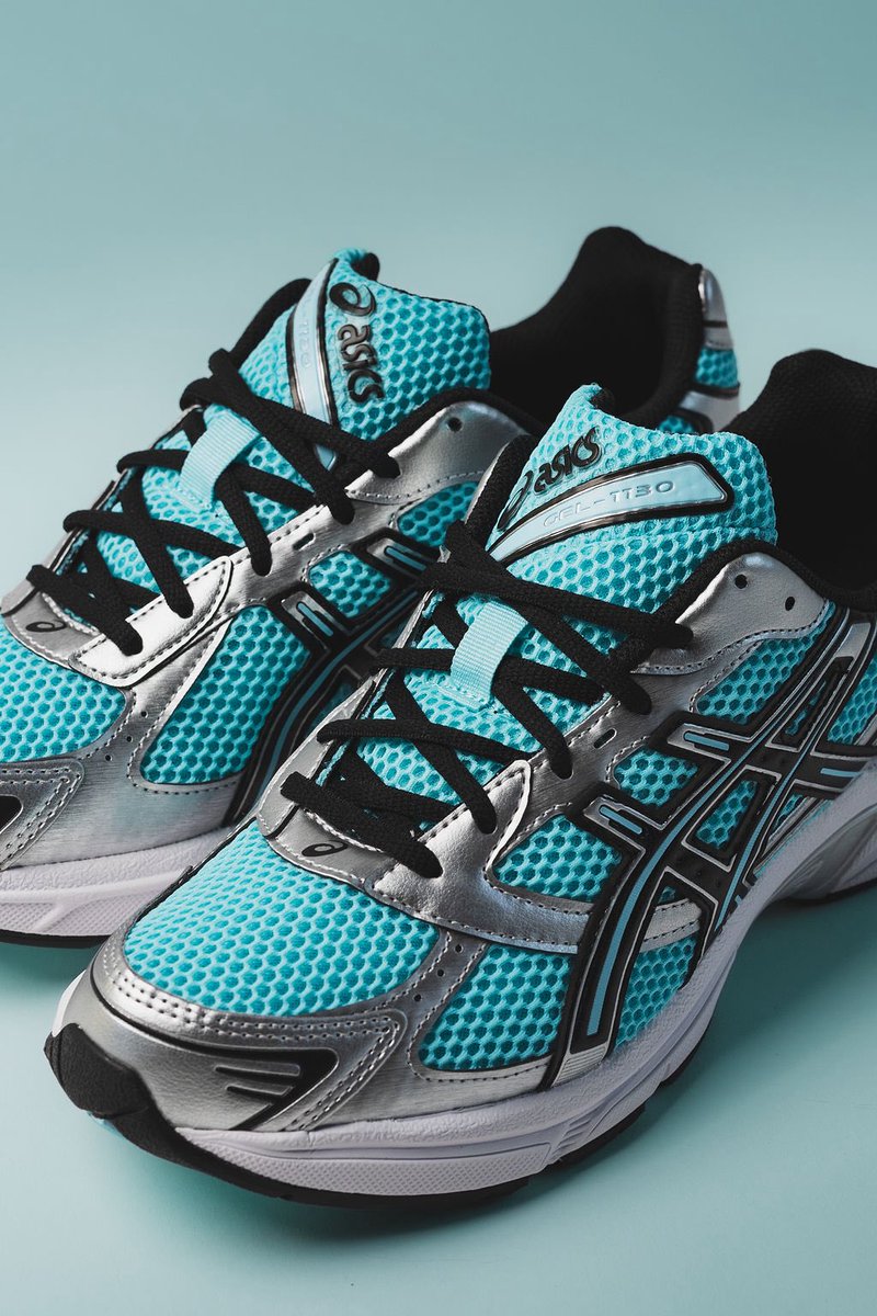 GEL-1130 arrives in Larimar Blue/Pure Silver—electric mesh, metallic overlays, GEL heel, and TRUSSTIC stability channel 2008 lineage into daily wear.

Launch details:
• In-store: 11 AM ET · Jun 25
• Online: 3 PM ET · Jun 25
• One pair per customer
• Sizes 8M-14M
• MSRP