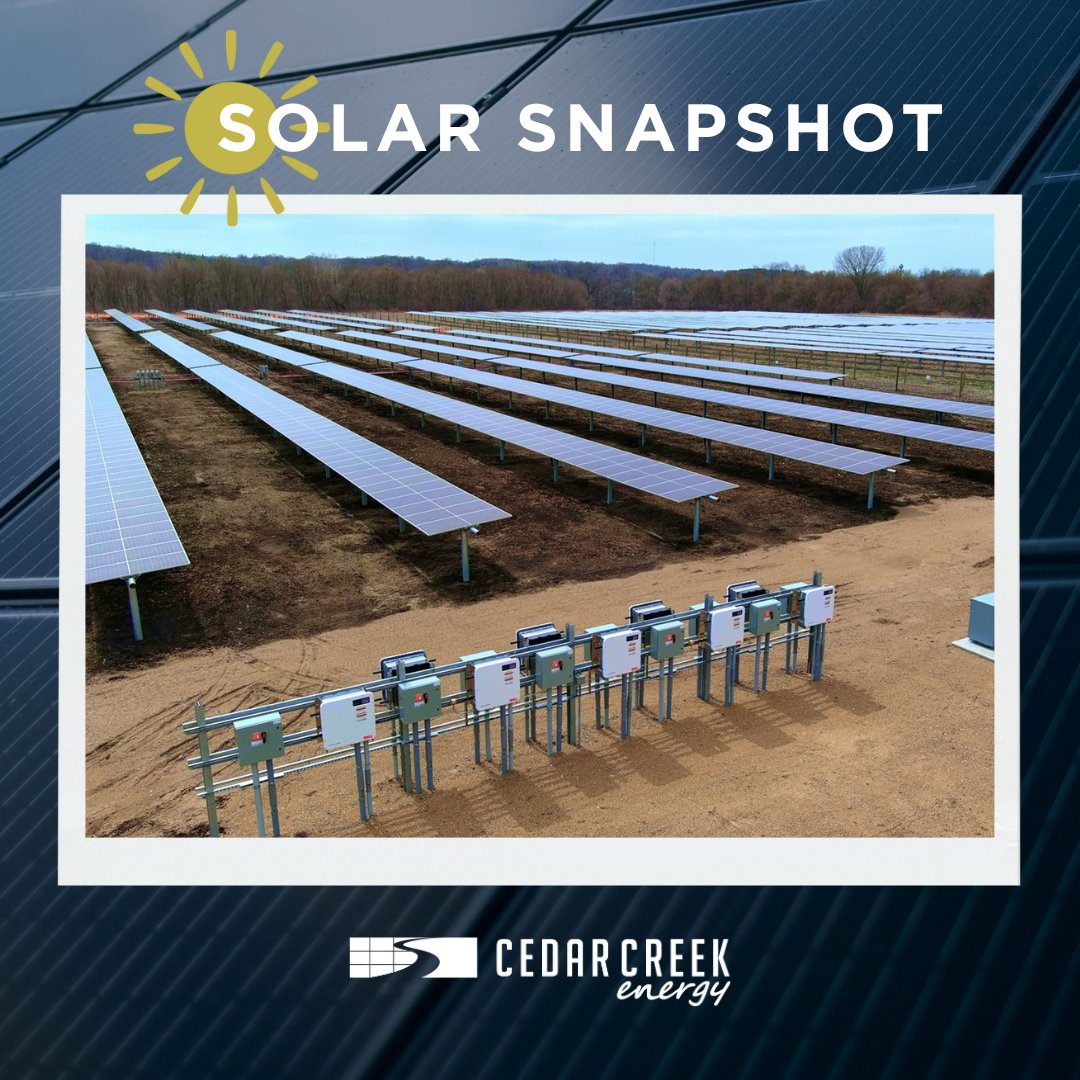 Solar Snapshot! ☀️ 

The 1.4 mW DC Cold Spring Community Solar Garden in Cold Springs, MN is live! 
🏢 Industry: EPC 
⚡ Cedar Creek Energy designed and installed this system to deliver clean, renewable energy to area residents and businesses, no panels on their roofs required.