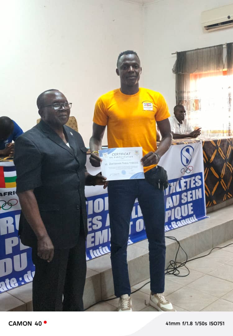 Actualités <a href="/cnosca/">oscar barreto</a> 
FORUM NATIONAL DES ATHLÈTES 
23 et 24 juin 2025 à Bangui 
"La place des athlètes au sein du mouvement olympique"
🇨🇫 #commissionathletes 
#olympicsolidarity