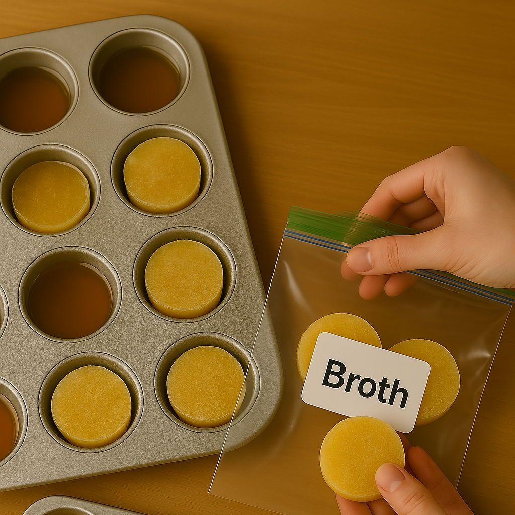 shop4cooks's tweet image. Don’t toss that leftover broth! 🥣 Freeze it in a muffin tin for easy-to-use portions perfect for soups, sauces, and sautés.

shop4cooks.com

#KitchenHacks #MealPrep #FreezerTips #NoWasteCooking #BrothBoost