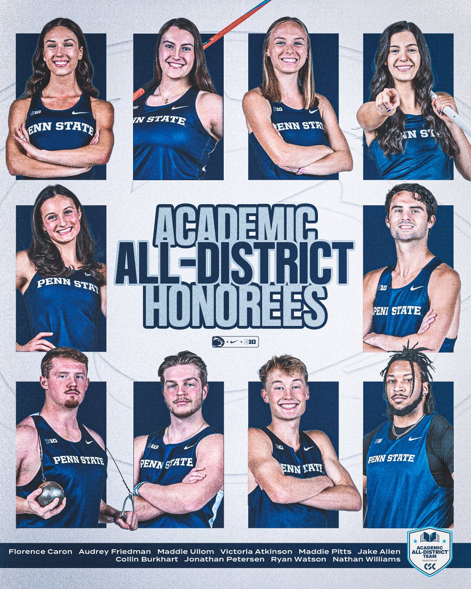 Scholar Athletes 📚🏃

Congrats to these 10 Nittany Lions for earning Academic All-District honors for their combined athletic &amp; academic success! 

#WeAre