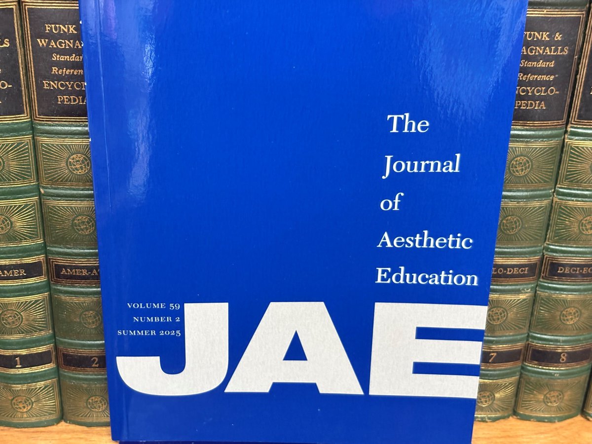 Special issue of Journal of Aesthetic Education 59.2! #OpenAccess on @ProjectMuse:

➡️ Read Introduction to “Cultural and Natural Geographies”—Proposal for Site-Related Kinesthetic Didactics: muse.jhu.edu/pub/34/article… 
📄 "Aesthetic Learning as Mobility" muse.jhu.edu/pub/34/article…