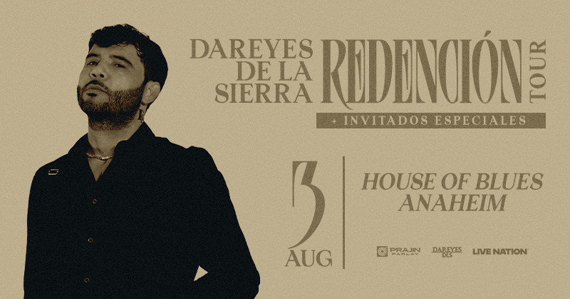 PURO FLOW! Dareyes de La Sierra is bringing the Rendención Tour to us on 8/3. ¡Se va a poner bueno! Tickets on sale Friday, June 27th @ 12pm.
🔗: livemu.sc/40m5ytB