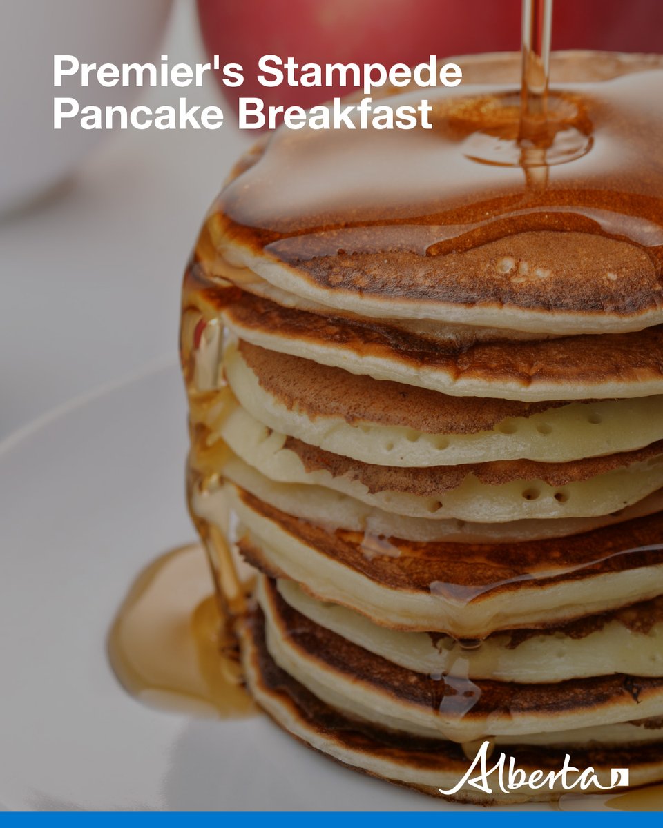 Alberta Government (@youralberta) on Twitter photo Rise and shine!
Join us July 7th from 7-9 a.m. at McDougall Centre for a free, hearty breakfast of delicious pancakes, scrambled eggs and sausages. Enjoy some true Stampede hospitality and kick up your heels to live music from local artists.
See you there! Rise and shine!
Join us July 7th from 7-9 a.m. at McDougall Centre for a free, hearty breakfast of delicious pancakes, scrambled eggs and sausages. Enjoy some true Stampede hospitality and kick up your heels to live music from local artists.
See you there!