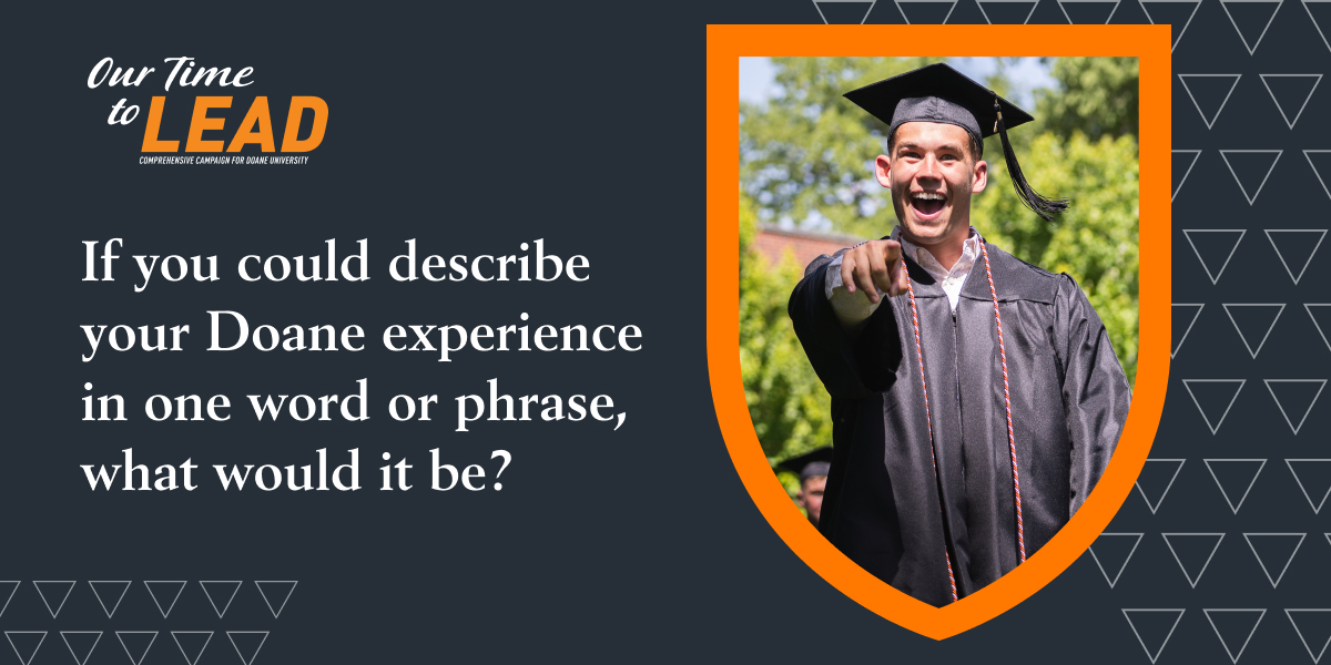 DoaneAlumni's tweet photo. In one word or phrase, how would you describe your Doane experience? 👀
Keep it family-friendly 😉 and drop it in the comments ⬇️
Let’s show future Tigers what this place really means to us! 🧡
#DoaneProud #TigerTalk #DoaneMemories https://t.co/8KY2POVVj4