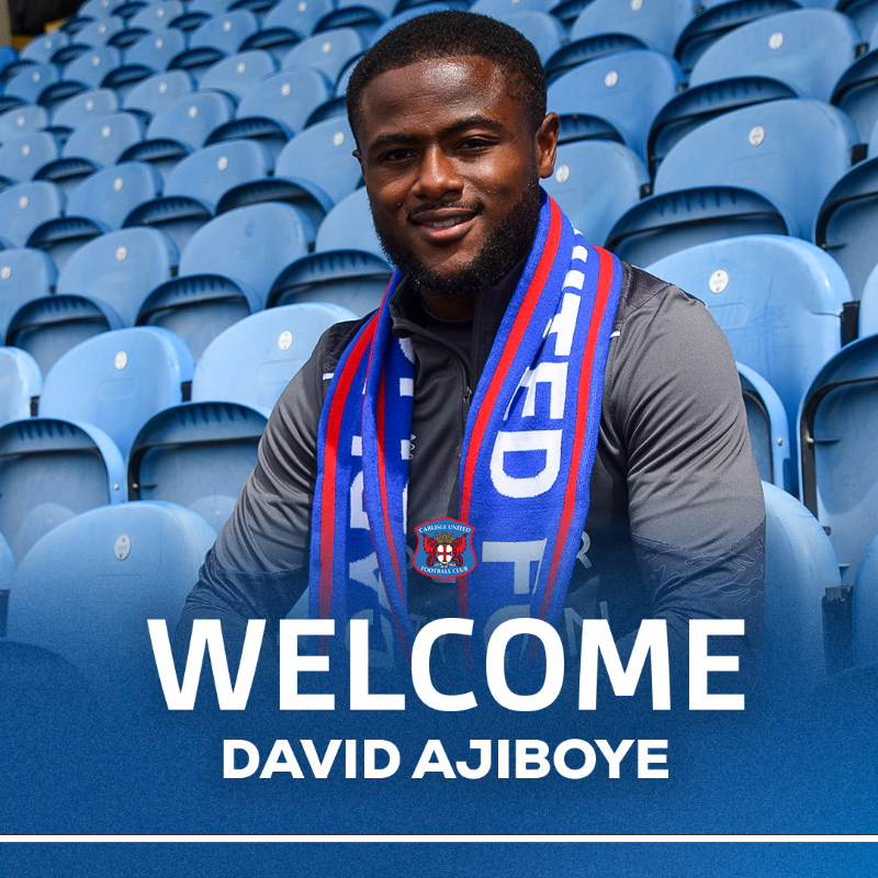 officialcufc's tweet photo. ✍️ Carlisle United Football Club are delighted to announce the signing of David Ajiboye on a two-year deal. 

Read more. ⤵️