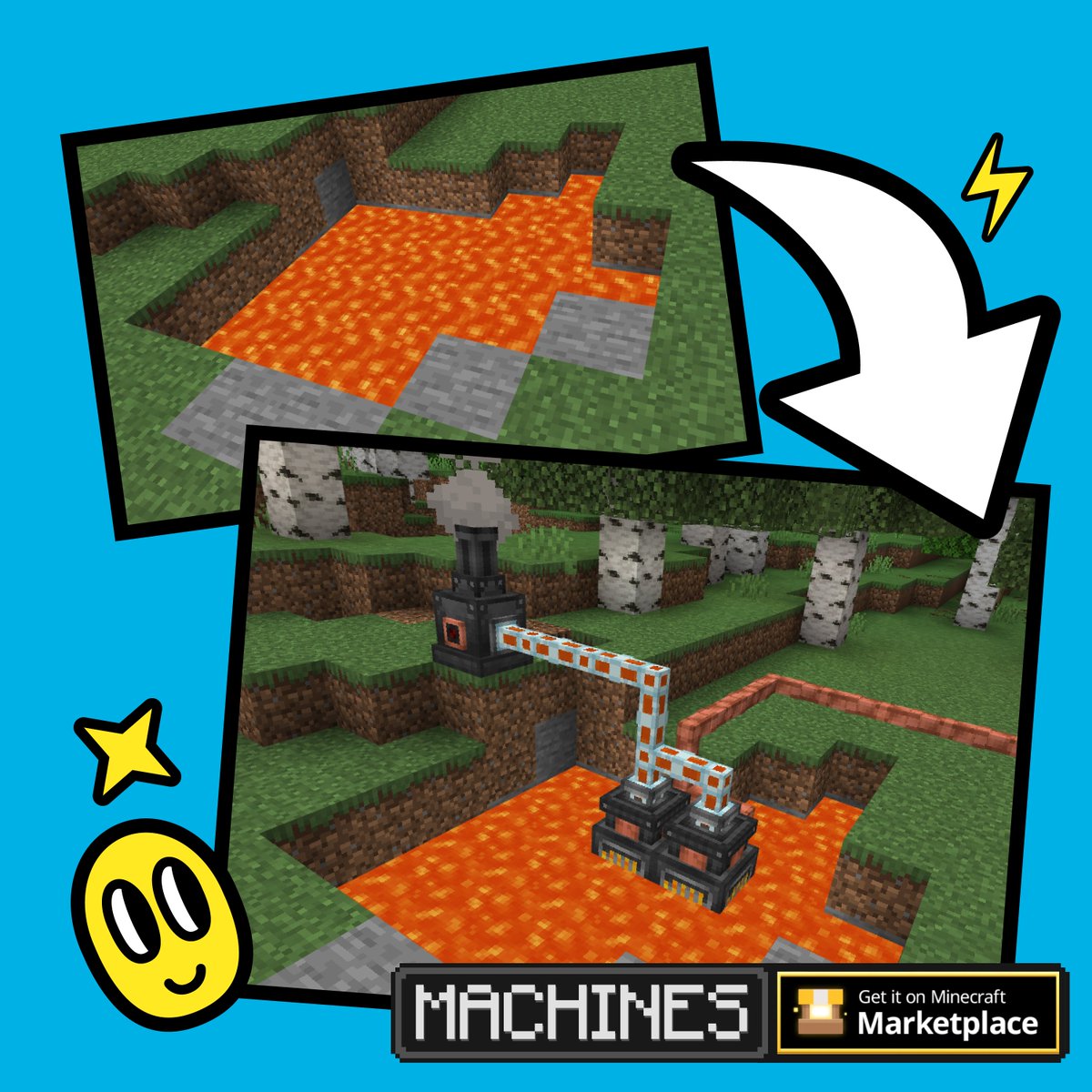 podcrash's tweet photo. Lava used to kill me.
Now it pays the bills.
#MachinesAddOn #LavaLife #Podcrash #Minecraft https://t.co/U2lD9tQfMU