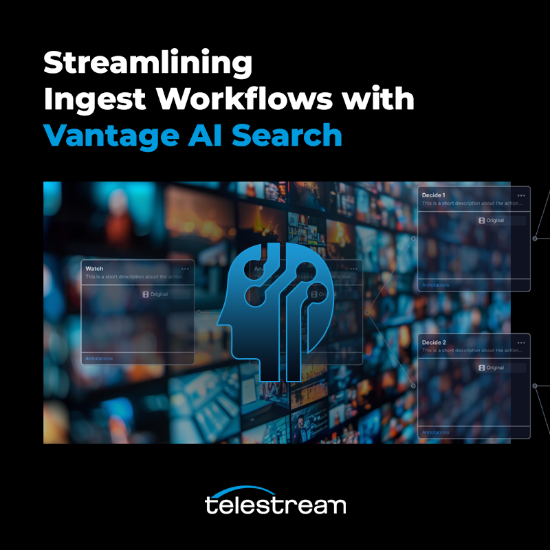 🛑 Cut the Clutter: Ingest Workflows That Just Flow 🛑

Vantage with AI Speech turns chaotic media ingest into smart, streamlined workflows with metadata, transcripts &amp; more.

👉 bit.ly/45xMr3n

#AI #MediaWorkflows #Telestream