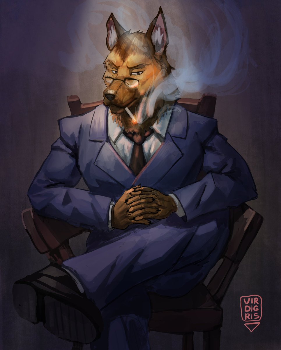 vir_digris's tweet image. Another Blacksad character, this time a commissioner~