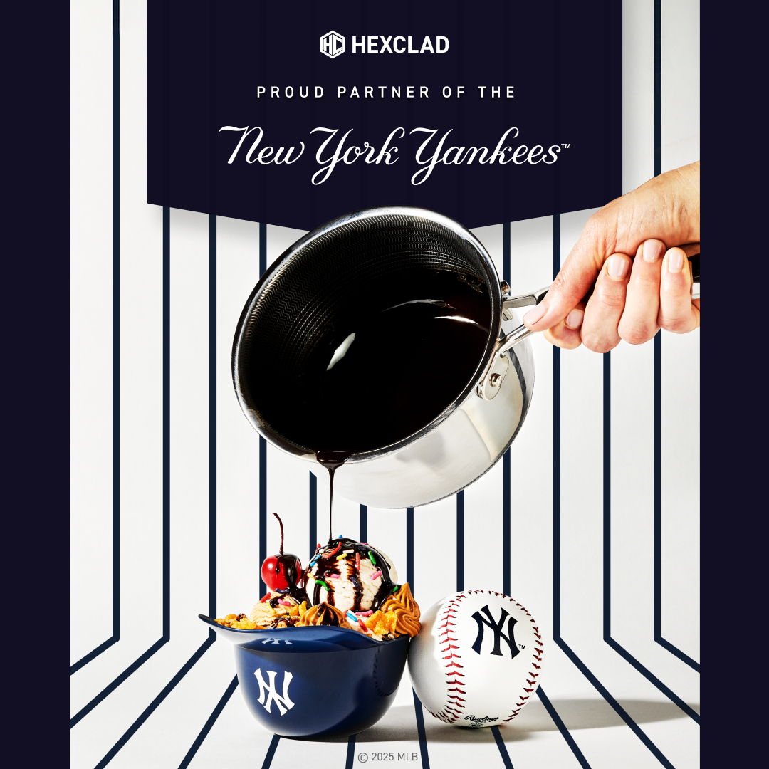 connorrolain's tweet image. new HexClad x Yankees partnership statics go harddddd