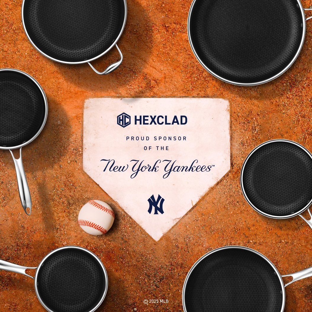 connorrolain's tweet image. new HexClad x Yankees partnership statics go harddddd