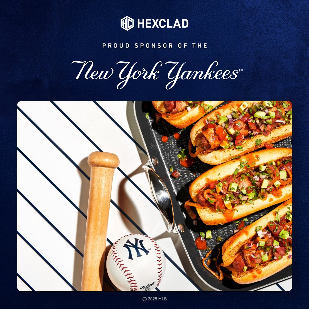 connorrolain's tweet image. new HexClad x Yankees partnership statics go harddddd