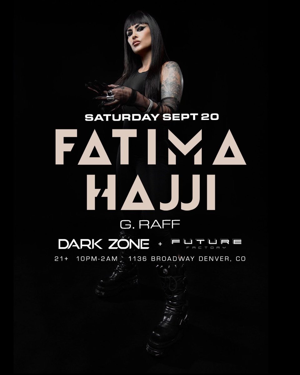 Relentless techno by <a href="/fatimahajji/">Fatima Hajji</a> returns to the club on September 20th ⛓️