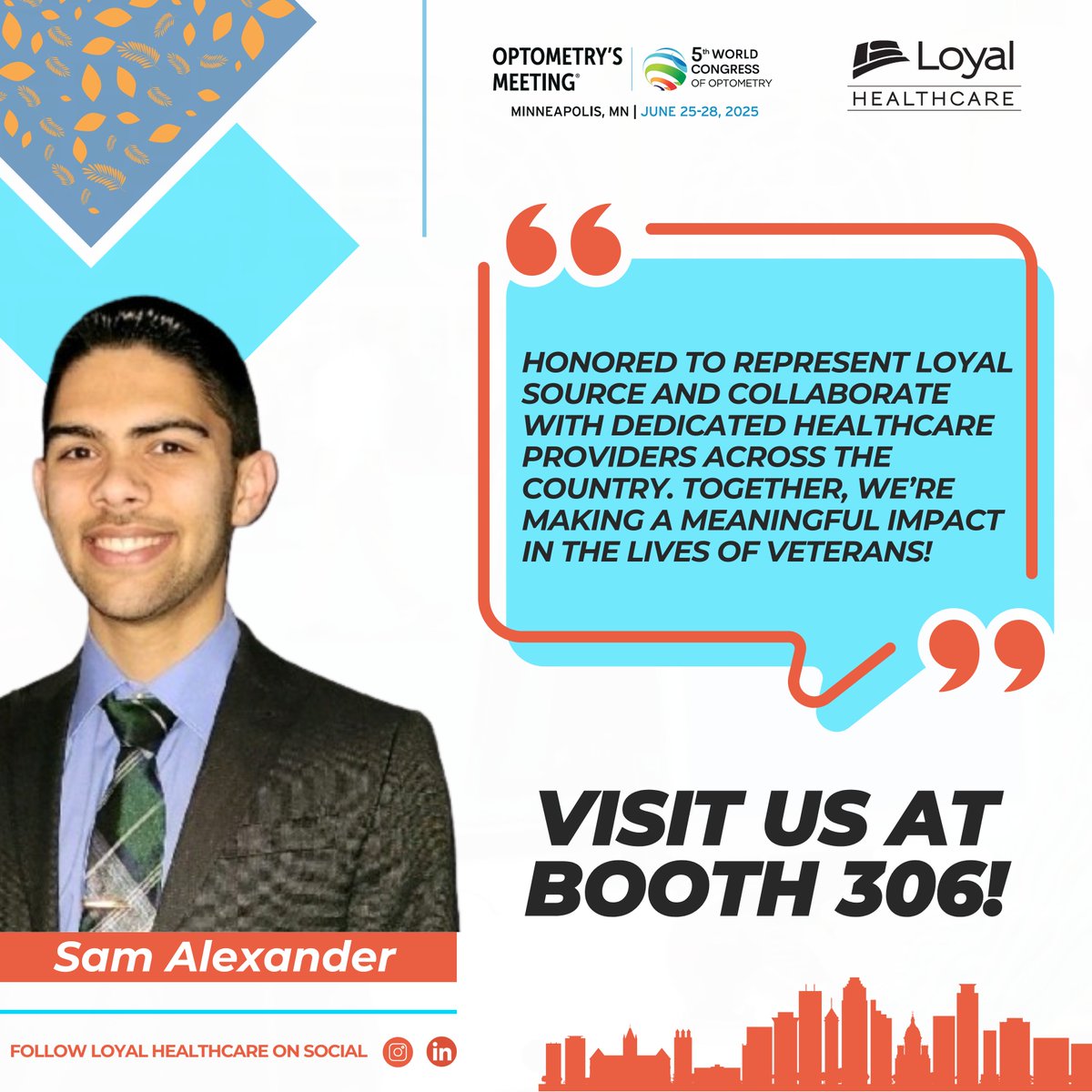 LoyalSourceGS's tweet image. Connecting with us at the AOA: Optometry's Meeting is the first step toward joining a network that combines meaningful purpose with professional growth. 

We look forward to meeting you! 

#LoyalHealthcare #ProviderNetwork #OptometrysMeeting #5WCO