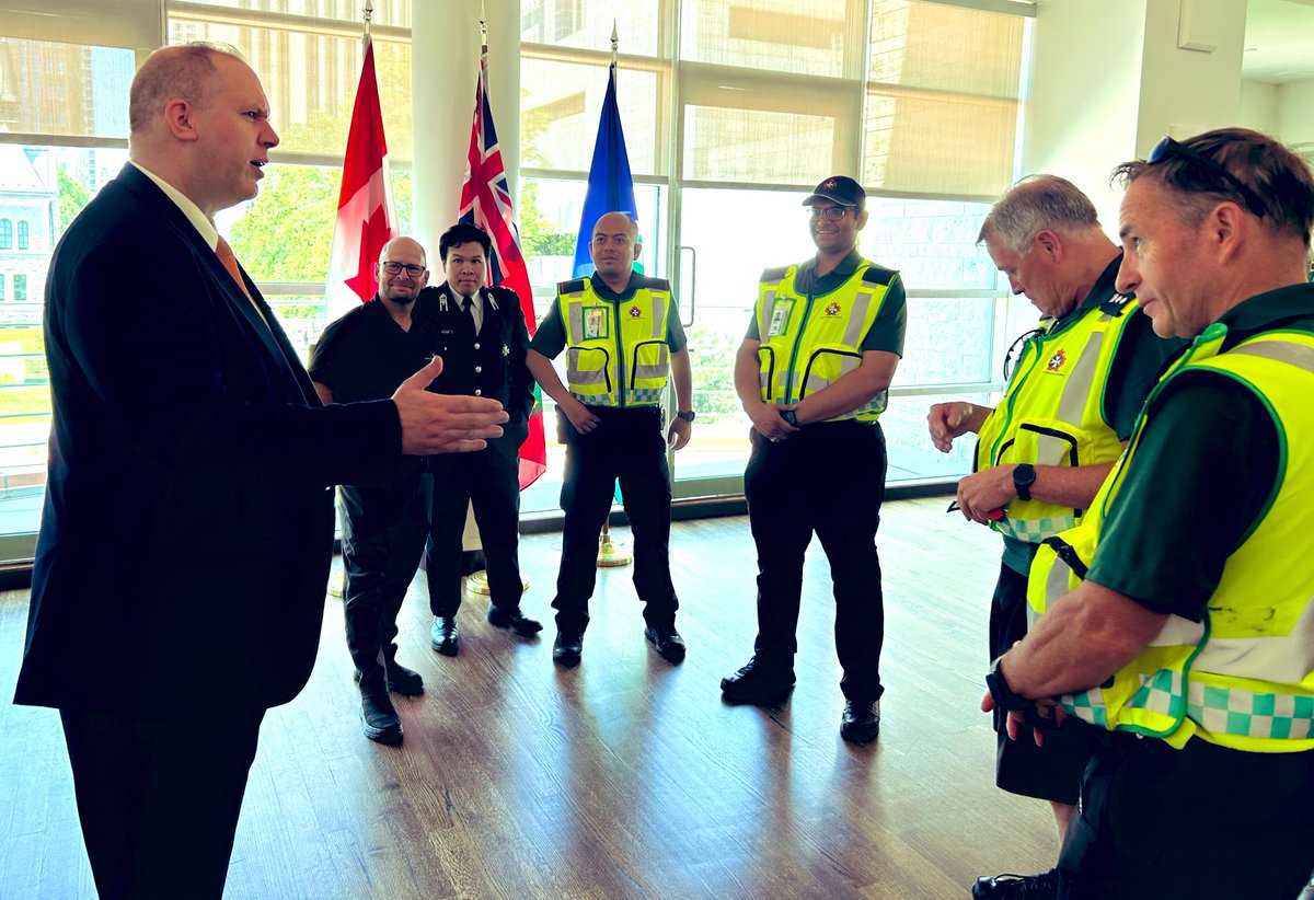 Thank you/Merci to <a href="/_MarkSutcliffe/">Mark Sutcliffe</a> for declaring St. John Ambulance Day in Ottawa <a href="/SJA_Canada/">SJA Canada</a> 🇨🇦 I was thrilled to help welcome staff &amp; volunteers for a special flag raising ceremony &amp; reception at Ottawa City Hall. <a href="/SJA_Ottawa/">St. John Ambulance | Ottawa</a> <a href="/SJAOntario/">St.John Ambulance ON</a> have outstanding volunteers &amp; leaders.