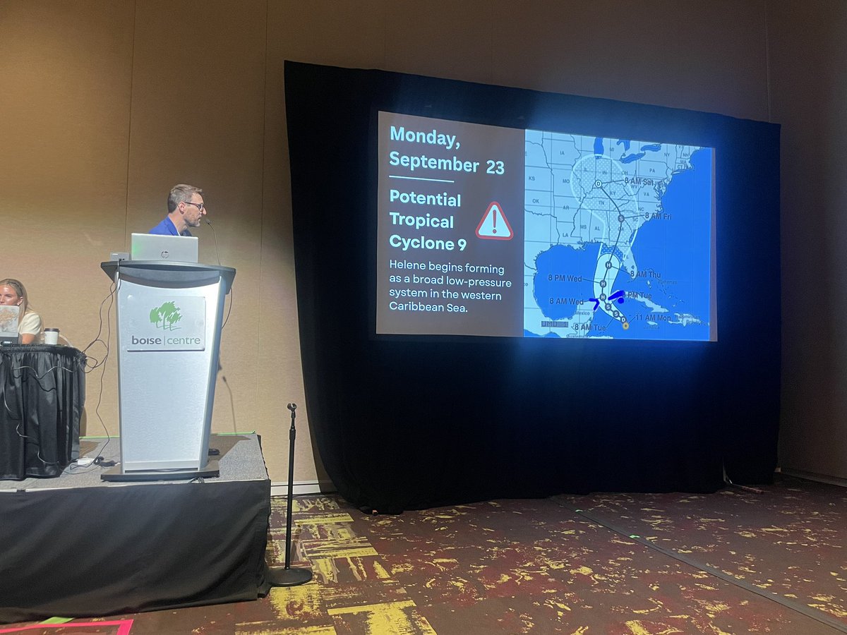 Vanessa Alonso (@valonsoweather) on Twitter photo Time for our Keynote Session at #AMS52BC…Covering Hurricane Helene in North Carolina. <a href="/JasonBoyerWLOS/">Jason Boyer</a> talks about his station’s coverage in Asheville of this historic event. Time for our Keynote Session at #AMS52BC…Covering Hurricane Helene in North Carolina. <a href="/JasonBoyerWLOS/">Jason Boyer</a> talks about his station’s coverage in Asheville of this historic event.