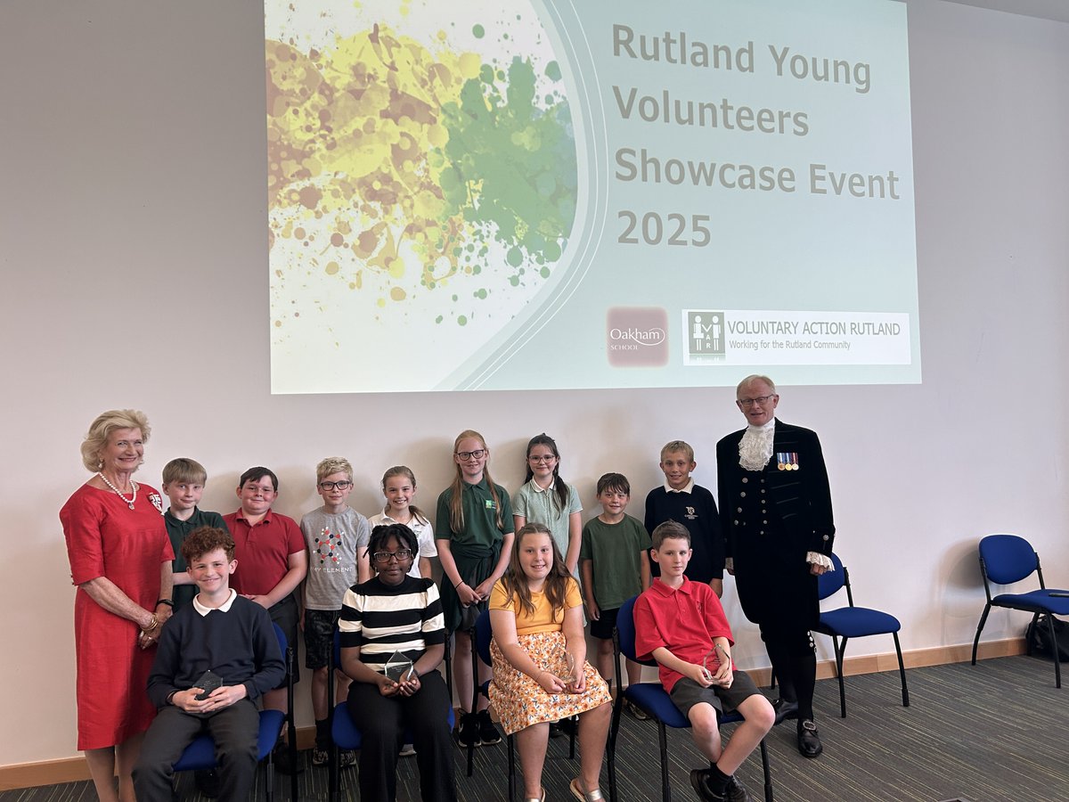 RutlandHS's tweet photo. Rutland Young Volunteer Awards @VARutland and @OakhamSch. Great participation by Brooke Hill, Catmose, Cottesmore, Langham, Edith Weston, and Leighfield schools and congratulations to Theo, Layla, Jack and Callum for winning prizes for their excellent work. Wonderful young people https://t.co/d28QEoNohU