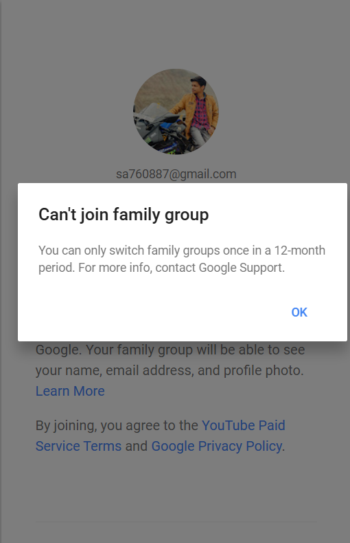 sahilansari189's tweet image. Hey @Google @YouTube, I&apos;m trying to join a new family group but getting this error saying I can&apos;t switch within 12 months. 😓
Is there any way to reset or override this? Need help ASAP!
#YouTubePremium #GoogleSupport #HelpNeeded
