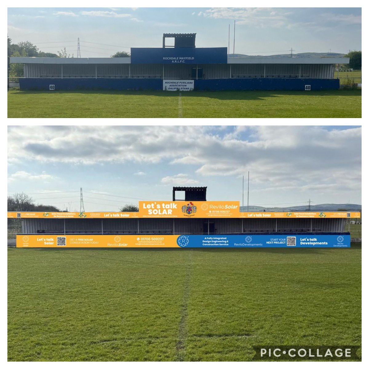 Mayfieldrl's tweet photo. ๐ฃ๏ธWeโre excited to present Revilo Solar, our recent supplier of renewable energy at the club as the new sponsors of our Gallipoli Stand.
Now weโve taken control of our own sustainability,itโs important we educate our community towards a greener future.
#Wecanmakeadifference https://t.co/0uQMfEt4k6